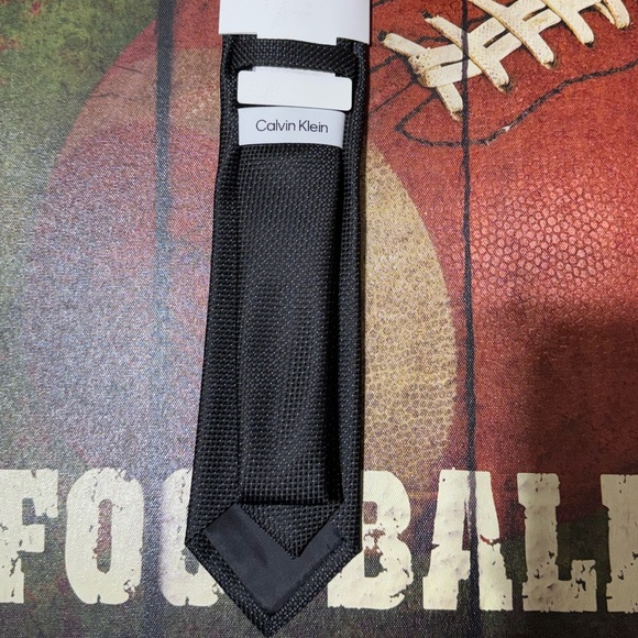 NEW CALVIN KLEIN X MEN SLIM TIE ALL BLACK SILK DOT SUIT CASUAL DRESS SHIRT PARTY - Picture 4 of 11